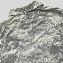 Load image into Gallery viewer, Light Blue Distressed Aztec Salt Wash Pearl Snap