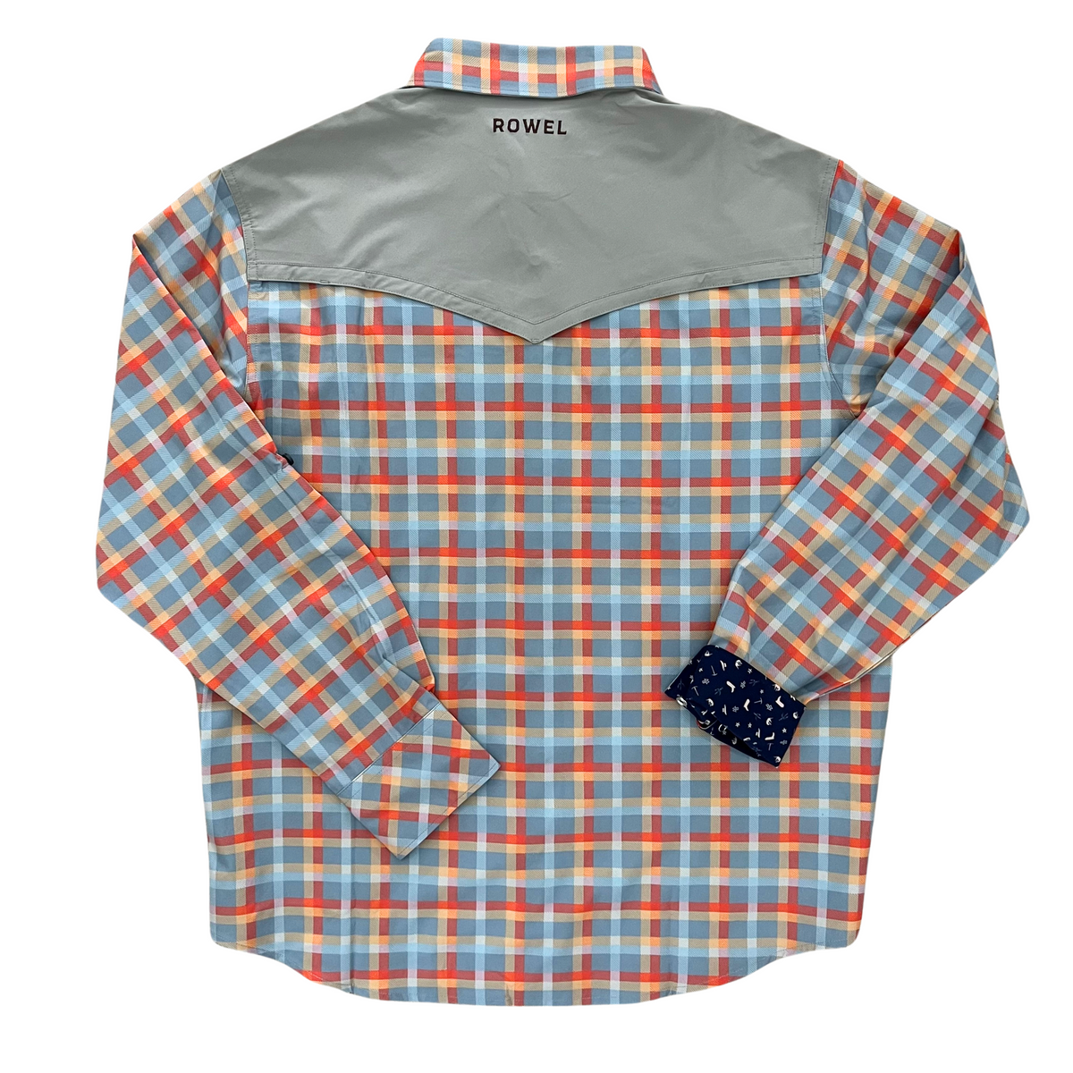 Windowpane Plaid Long Sleeve Western Shirt | Rowel Western – Rowel
