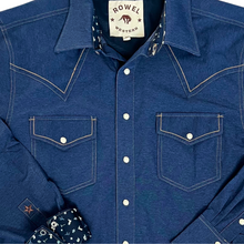 Load image into Gallery viewer, Classic Tech Denim Long Sleeve Performance Western Shirt