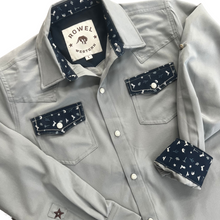 Load image into Gallery viewer, Youth Dove Grey Performance Western Shirt