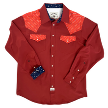 Load image into Gallery viewer, Barn Red / Zia Long Sleeve Performance Western Shirt