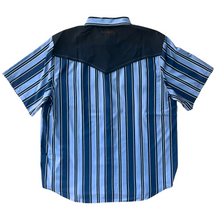 Load image into Gallery viewer, Tonal Blue Short Sleeve Performance Western Shirt