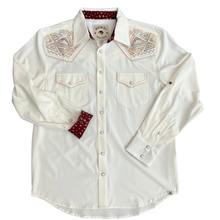Load image into Gallery viewer, White Alyssum Embroidered Long Sleeve Performance Western Shirt