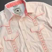 Load image into Gallery viewer, Pearl Snap Guayabera Performance Shirt--Cloud Pink