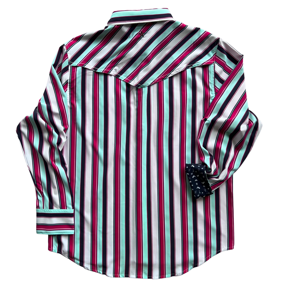 【deres】6way sleeve shirt stripe Sandia Stripe Long Sleeve Snap | Rowel Western – Rowel Western Wear