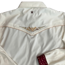 Load image into Gallery viewer, White Alyssum Embroidered Long Sleeve Performance Western Shirt