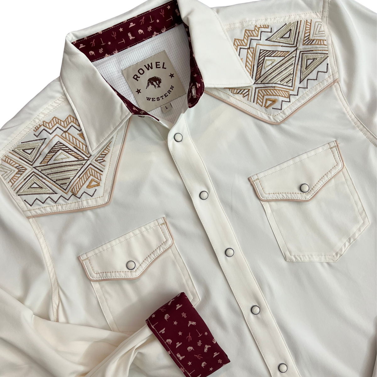 White Alyssum Embroidered Shirt | Rowel Western Rowel Western Wear White Alyssum Embroidered Shirt | Rowel Western Rowel Western Wear
