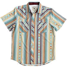 Load image into Gallery viewer, Agave Stripe Short Sleeve Performance Western Shirt
