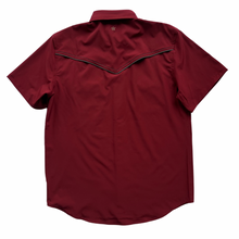 Load image into Gallery viewer, Cabernet/Irongate Piping Short Sleeve Performance Western Shirt