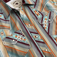 Load image into Gallery viewer, Agave Stripe Short Sleeve Performance Western Shirt