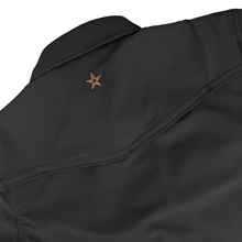 Load image into Gallery viewer, Youth Pearl Snap Guayabera Performance Shirt--Black