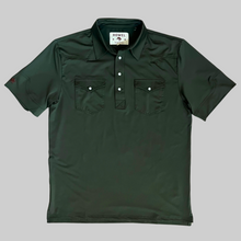 Load image into Gallery viewer, Pearl Snap Polo- Pineneedle
