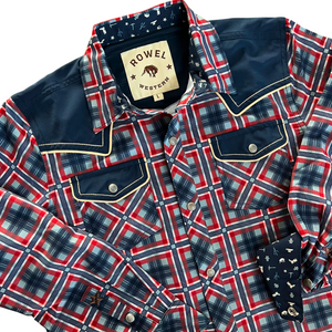Youth Backyard Plaid Performance Western Shirt