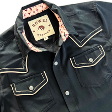 Load image into Gallery viewer, Youth Black &amp; Tan Short Sleeve Performance Western Shirt
