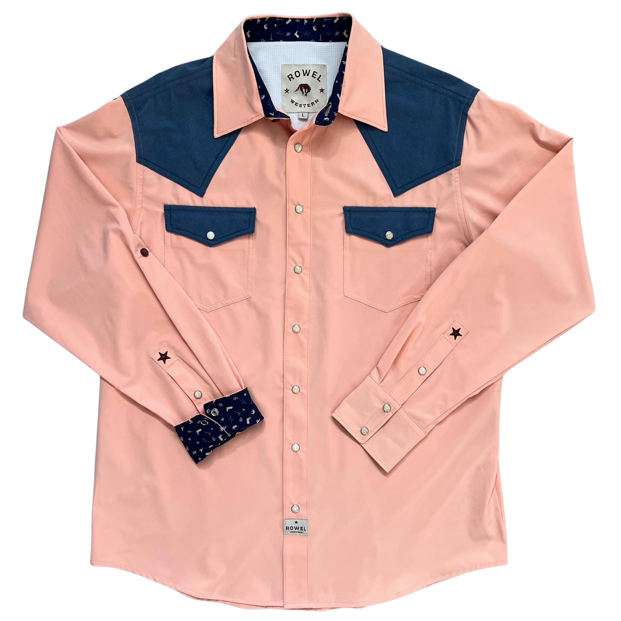 Coral Colored Western Shirt | Rowel Western XL Coral Colored Western Shirt | Rowel Western XL