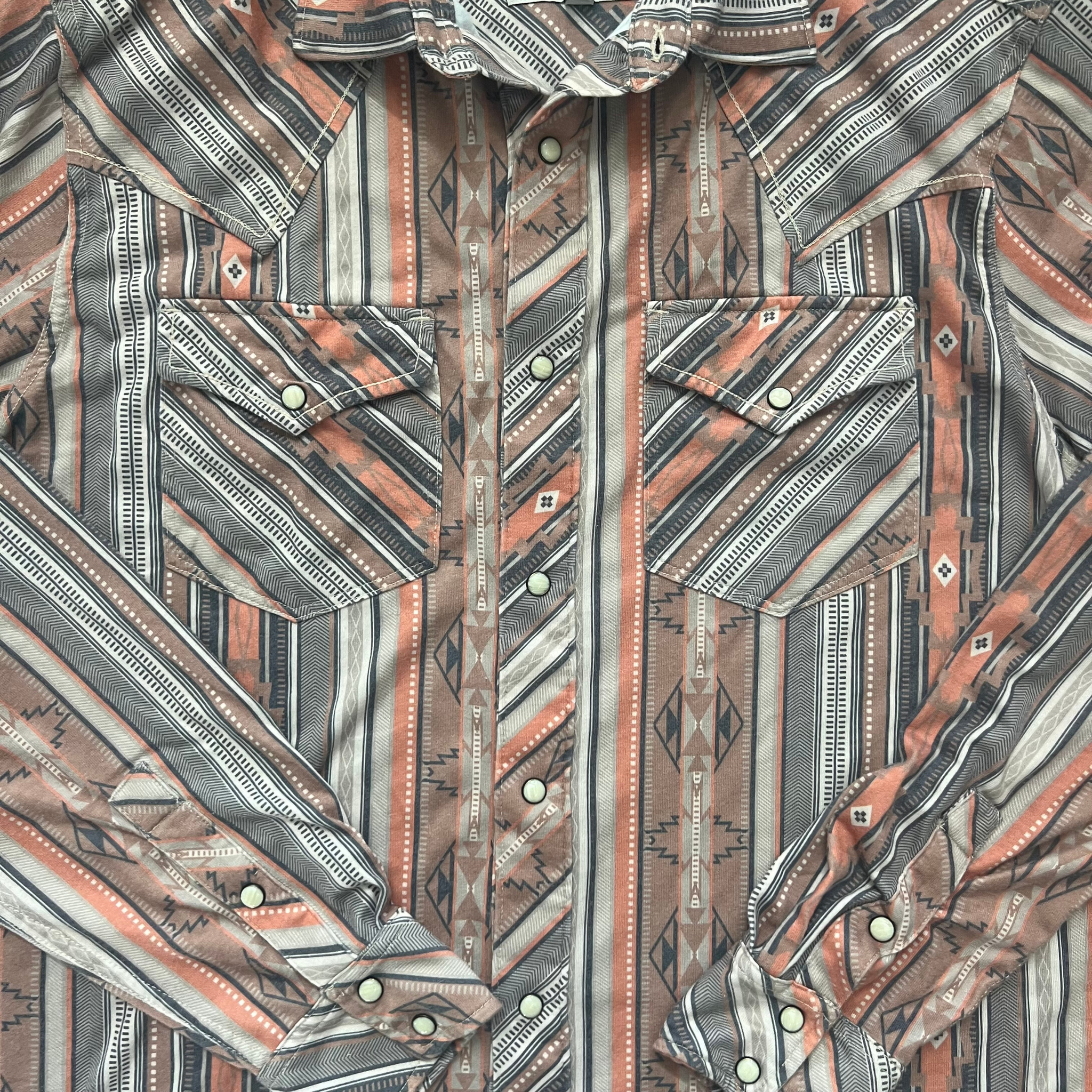 Aztec Pearl Snap Shirt Long Sleeve Rowel Western – Rowel