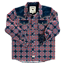 Load image into Gallery viewer, Youth Backyard Plaid Performance Western Shirt
