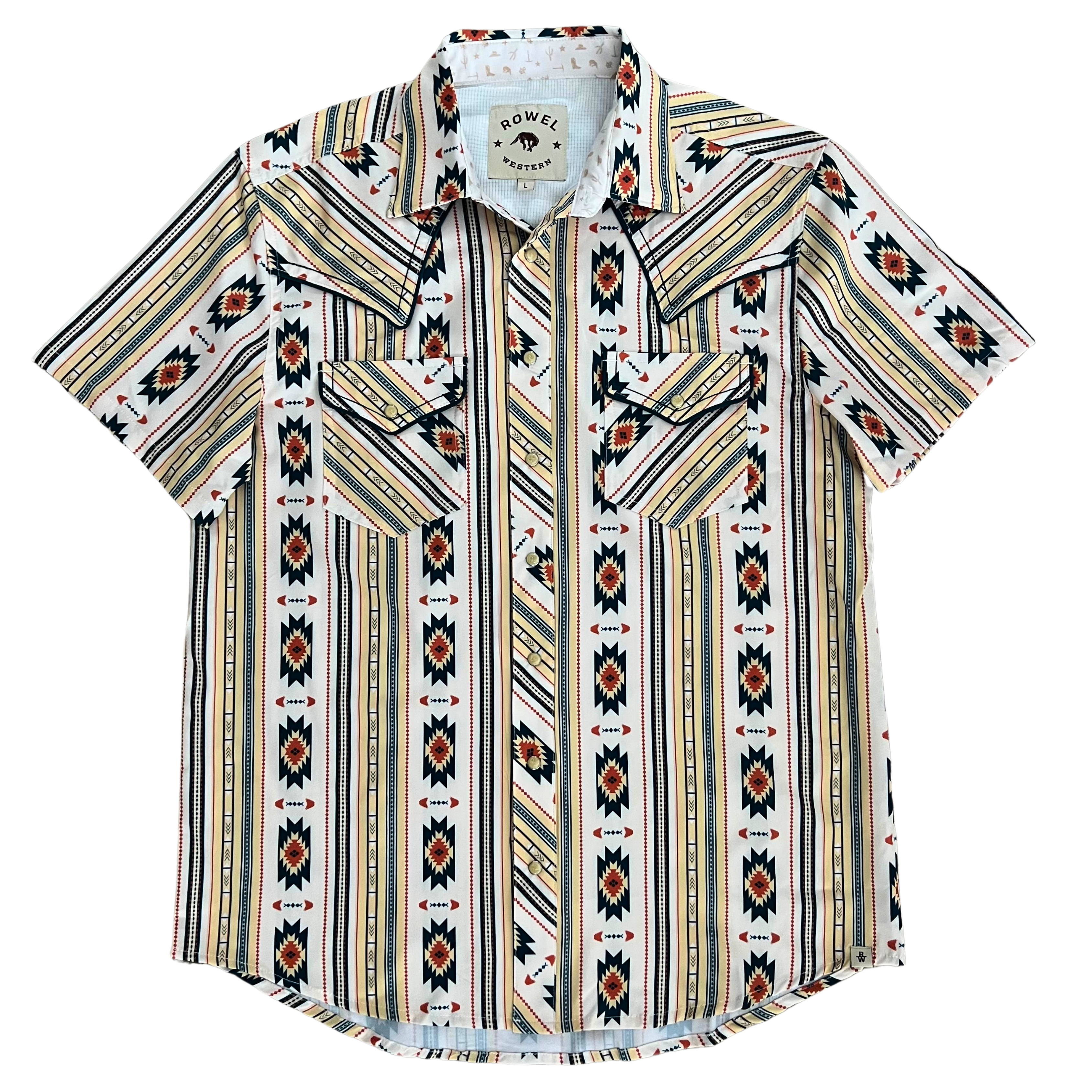 Yellow Aztec Performance Western Shirt | Rowel Western – Rowel