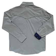 Load image into Gallery viewer, Dove Gray / Rowel Print Long Sleeve Performance Western Shirt
