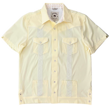 Load image into Gallery viewer, Pearl Snap Guayabera Performance Shirt--Summer Yellow
