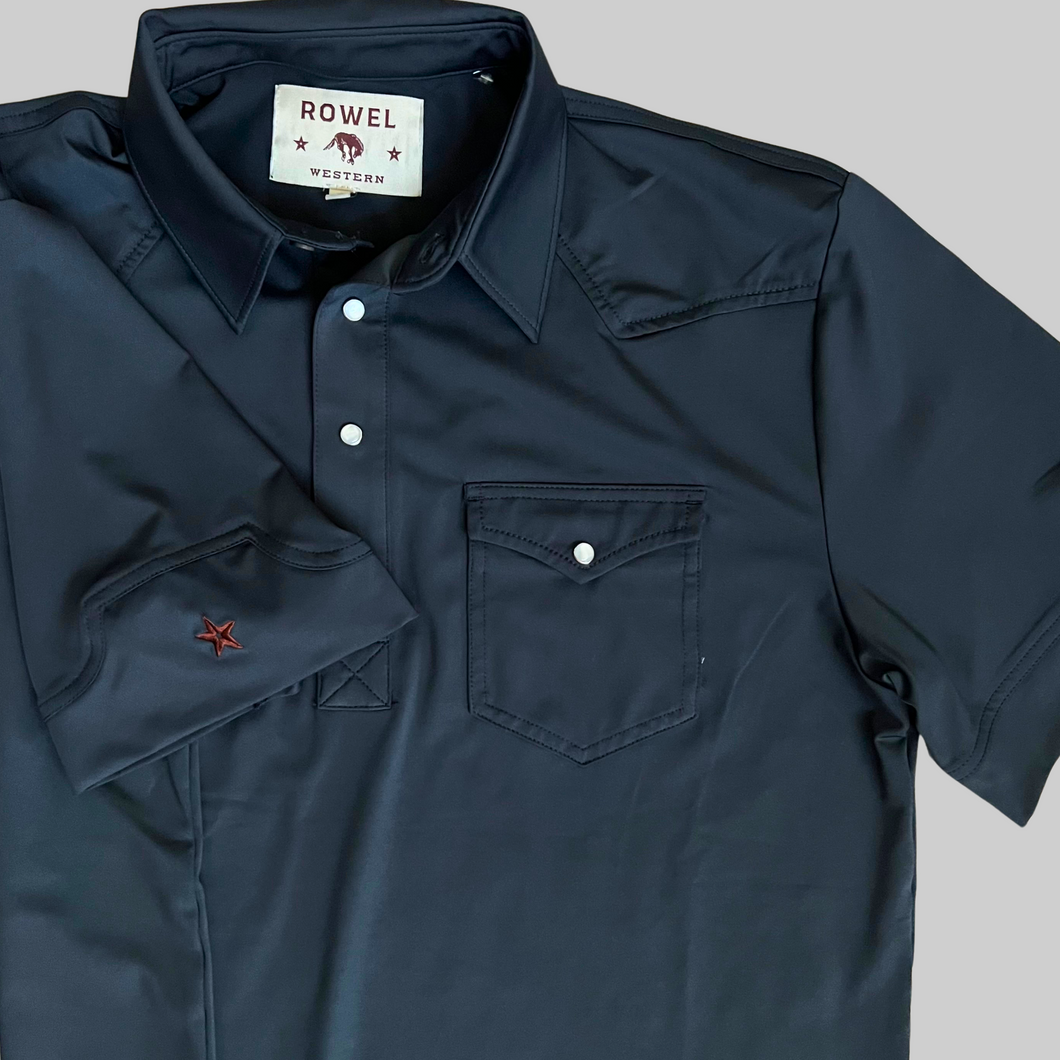 Pearl Snap Polo- Inkwell