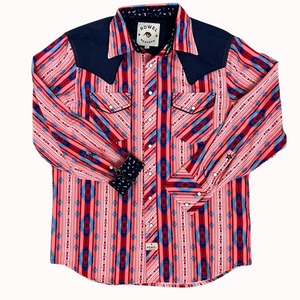 San Antonio Stripe Long Sleeve Performance Western Shirt