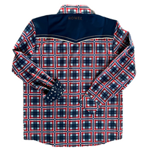 Load image into Gallery viewer, Youth Backyard Plaid Performance Western Shirt
