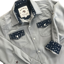 Load image into Gallery viewer, Youth Dove Grey Performance Western Shirt
