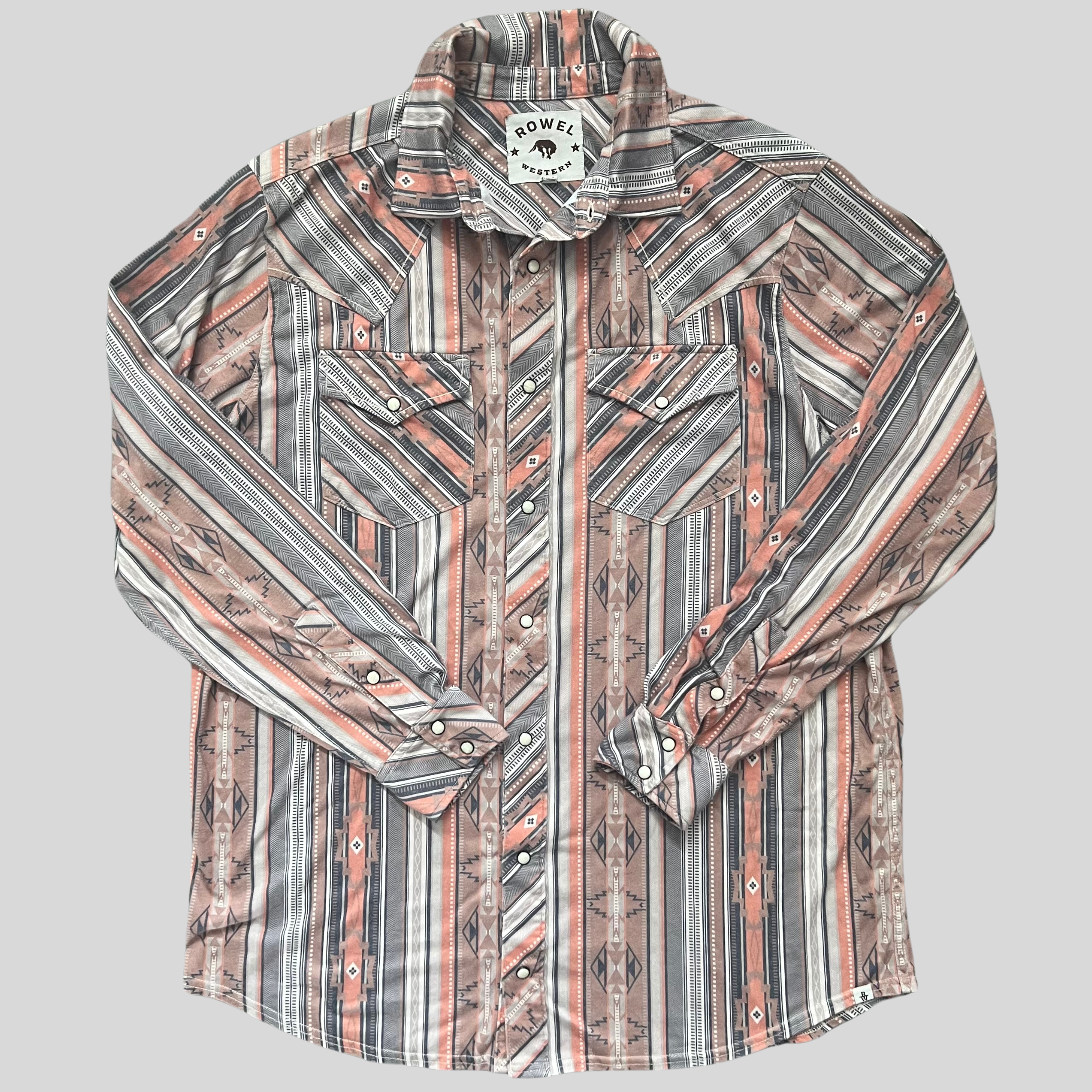 Aztec Pearl Snap Shirt | Long Sleeve | Rowel Western – Rowel Aztec Pearl Snap Shirt | Long Sleeve | Rowel Western – Rowel