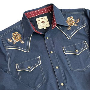 Tech Denim Embroidered Long Sleeve Performance Western Shirt