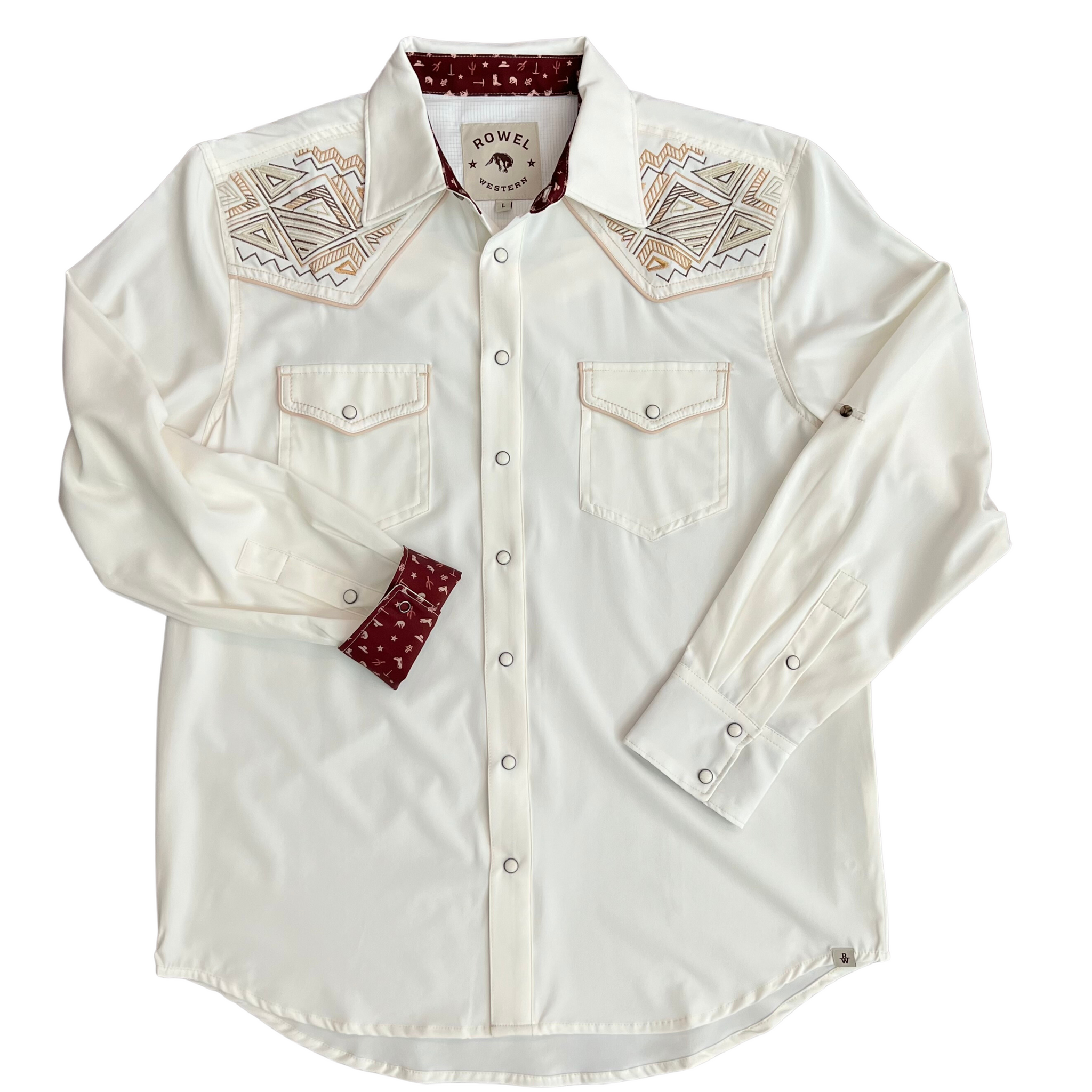 White Alyssum Embroidered Shirt | Rowel Western XXL White Alyssum Embroidered Shirt | Rowel Western XXL