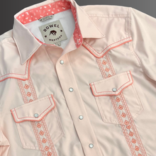 Load image into Gallery viewer, Pearl Snap Guayabera Performance Shirt--Cloud Pink
