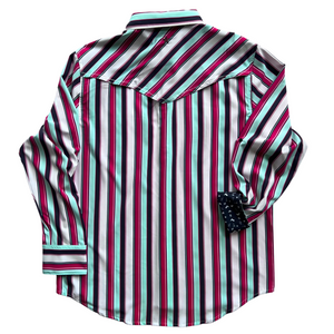 Sandia Stripe Long Sleeve Performance Western Shirt