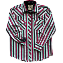 Load image into Gallery viewer, Sandia Stripe Long Sleeve Performance Western Shirt
