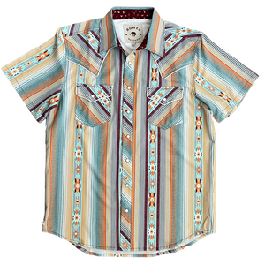 Agave Stripe Short Sleeve Performance Western Shirt