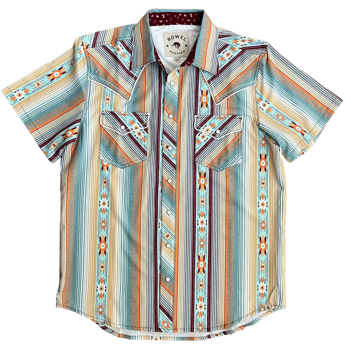 Mens short sleeve pearl 2025 snap shirts