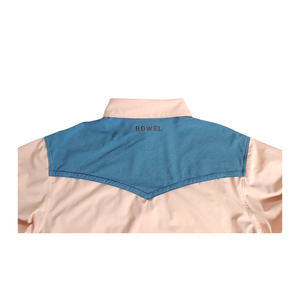 Coral / Tech Denim Long Sleeve Performance Western Shirt