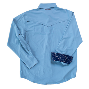 Light Blue Long Sleeve Performance Western Shirt