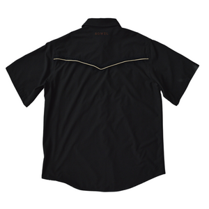 Black / Tan Piping Short Sleeve Performance Western Shirt