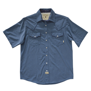 Tech Denim / Rowel Piping Short Sleeve Performance Western Shirt