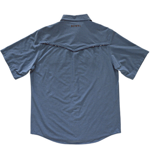 Tech Denim / Rowel Piping Short Sleeve Performance Western Shirt