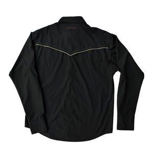 Black / Tan Long Sleeve Performance Western Shirt