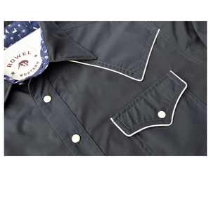 Black / Tan Long Sleeve Performance Western Shirt