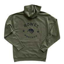 Load image into Gallery viewer, Adult Military Green Rowel Hooded Sweatshirt
