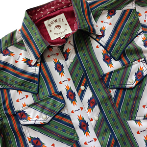 Cedar Aztec Stripe Short Sleeve Performance Western Shirt