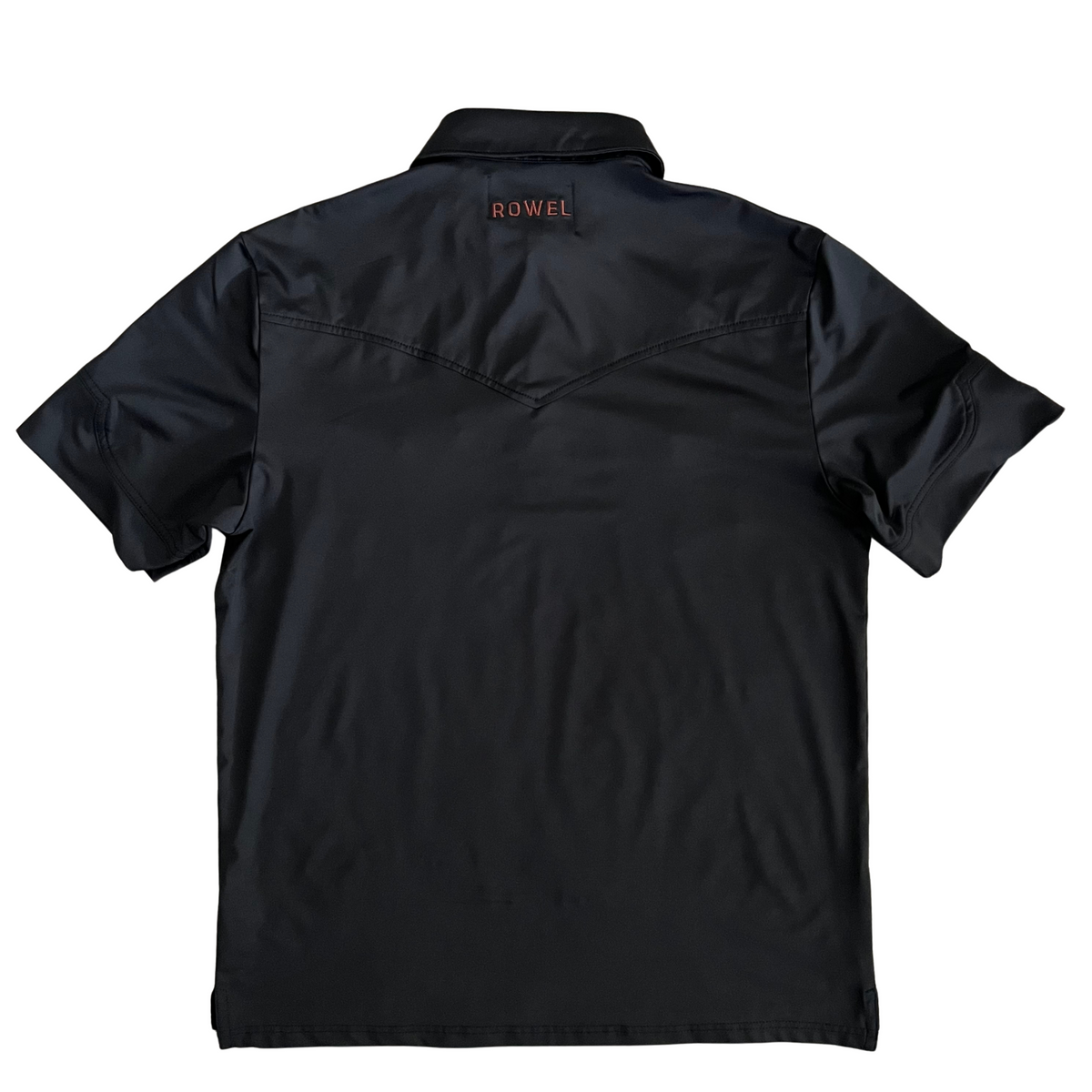 Pearl Snap Polo- Black - Rowel Western Wear