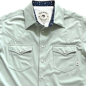 Sage Green Short Sleeve Performance Western Shirt