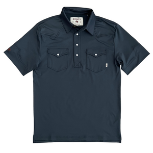 Pearl Snap Polo- Inkwell