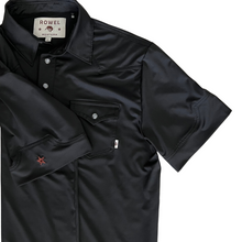 Load image into Gallery viewer, Pearl Snap Polo- Black
