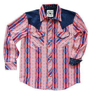 San Antonio Stripe Long Sleeve Performance Western Shirt